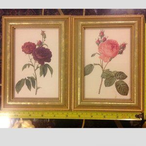 Two Framed Flower Paintings - 5.5x7.5" each